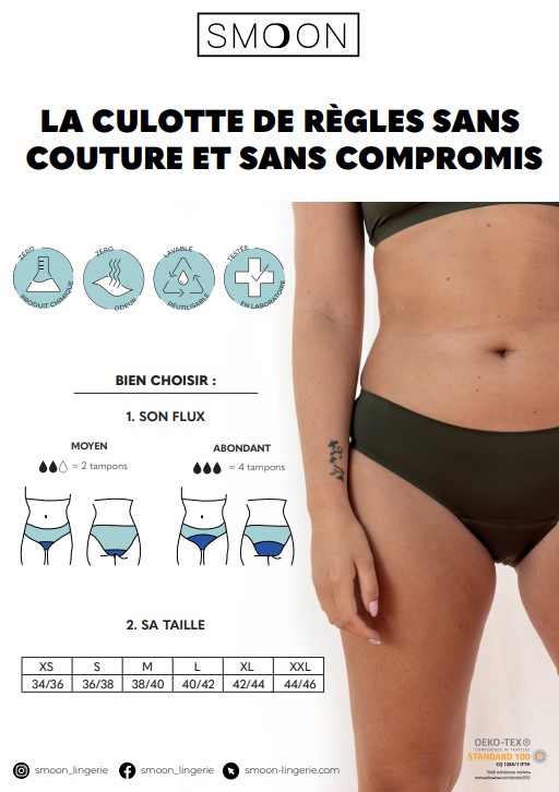 Comparatif Culotte menstruelle taille haute - Smoon - Culottes & Co